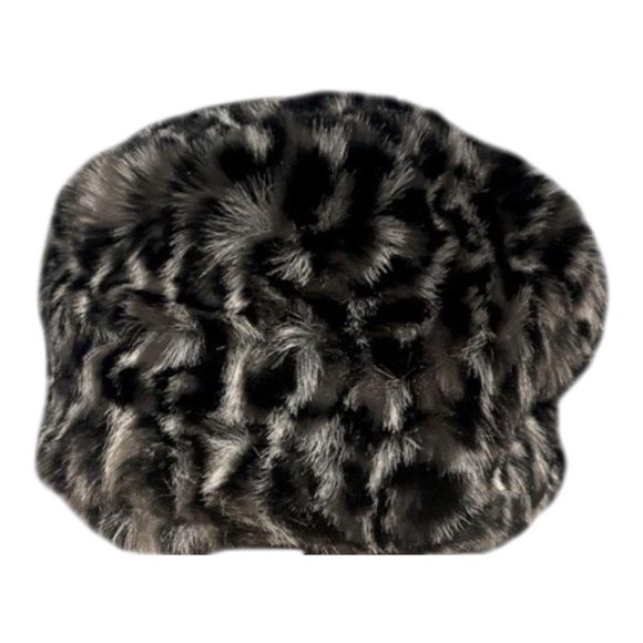 Albertus Swanepoel Faux Fur Black & Gray Hat For Target Cotton & Spandex Blend - Picture 1 of 10